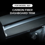 Model 3 & Y Dashboard Dash Cover And Door Trim Cover Extension Panels Real Carbon Fiber