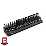 Magnetic Socket Organizer 2Row Holder for 1/4" 3/8" 1/2" Drive Sockets