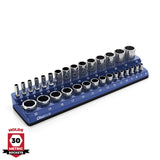 Magnetic Socket Organizer 2Row Holder for 1/4" 3/8" 1/2" Drive Sockets