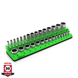 Magnetic Socket Organizer 2Row Holder for 1/4" 3/8" 1/2" Drive Sockets