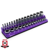 Magnetic Socket Organizer 2Row Holder for 1/4" 3/8" 1/2" Drive Sockets