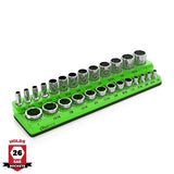 Magnetic Socket Organizer 2Row Holder for 1/4" 3/8" 1/2" Drive Sockets