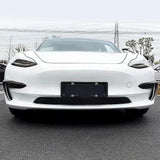 Real Carbon Fiber Front Foglight Trim Cover For Model 3