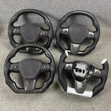 Model 3/ Y Customized Round Nappa Leather Steering Wheel Tesla Modification