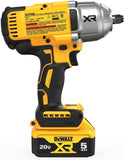 DEWALT 20V MAX Cordless Impact Wrench Kit with 1/2" Hog Ring and 4-Mode Speed