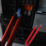 Red-handled automotive relay and fuse puller pliers set