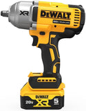 DEWALT 20V MAX Cordless Impact Wrench Kit with 1/2" Hog Ring and 4-Mode Speed