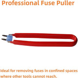 Red-handled automotive relay and fuse puller pliers set