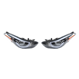 Hyundai Elantra 2014-2016  Headlight Left Right 2pc w Bulbs