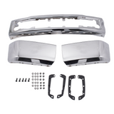 Chrome Steel Front Bumper Face Bar w/o Fog Light Hole Fit For Ford F150 2015-17