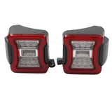 Jeep Wrangler Rubicon Sport 2007-2018 Pair Rear Red Tail lights