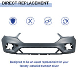 Bumper Cover Fit For Ford Escape 2017-2019 Primed Plastic Black Style Front