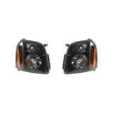 GMC Yukon Denali XL1500 2500 2007-2014 Headlight Black Trim Left Right