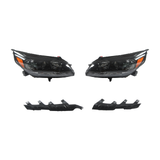 LEFT RIGHT Chevy Malibu 2013-2015 Halogen Projector Headlights Black