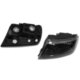 Jeep Grand Cherokee 99-04 Headlamp Black Housing Headlight Assembly Pair