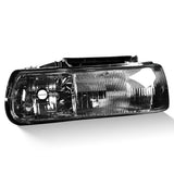 Chevy Silverado Suburban Tahoe 1999-2006 Headlights Clear Corner Black
