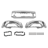 Bumper Face Bar Chrome Fit For Ford F150 F-150 2021-2023 Steel W/ Fog Hole