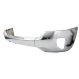 Front Bumper Face Bar w/Fog Light Hole Chrome For Chevy Silverado 1500 16-19