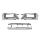 Chrome Front Bumper Cover Face Bar W/ Fog Light Hole Fit for Ford F-150 2018-20