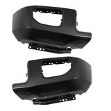 Bumper Face Bar For Ford F250 F350 2020-2022 W/ Fog Holes Black Steel Front