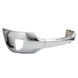 Front Bumper Face Bar w/Fog Light Hole Chrome For Chevy Silverado 1500 16-19
