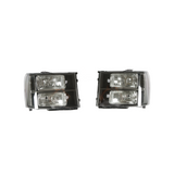 GMC Sierra 1500 2500HD 3500HD 07-14 Black Clear Headlights Lamps LH RH