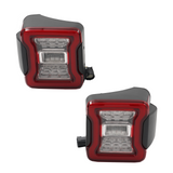 Jeep Wrangler Rubicon Sport 2007-2018 Pair Rear Red Tail lights