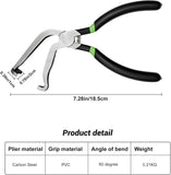60° Bend Electrical Disconnect Pliers for Automotive Fuel Line and Connector Repair