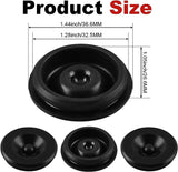 Trailer Bearing Dust Cap 2.44 in Trailer Axle Dust Cap with 8 Rubber Plugs Heavy Duty Grease Covers Bolt Metal Trailer Hub Dust Caps Replacement for Most 5200-6000lbs Trailer Dexter Trailer Camper RV…