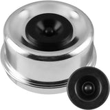 Trailer Bearing Dust Cap 2.72in Trailer Axle Dust Cap with 8 Rubber Plugs Heavy Duty Grease Covers Bolt Metal Trailer Hub Dust Caps Replacement for Most 7000-8000lbs Axles Dexter Trailer Camper RV…