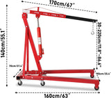 2 Ton Folding Hydraulic Engine Hoist Cherry Picker Lift