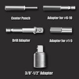 13-piece chrome molybdenum steel bolt and nut remover set with storage case