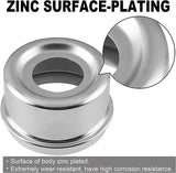 Trailer Bearing Dust Cap 2.44 in Trailer Axle Dust Cap with 8 Rubber Plugs Heavy Duty Grease Covers Bolt Metal Trailer Hub Dust Caps Replacement for Most 5200-6000lbs Trailer Dexter Trailer Camper RV…