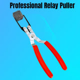 Red-handled automotive relay and fuse puller pliers set