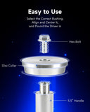 10-piece Bearing Press Kit with seal driver and 9 bearing adapters for easy installation of bearings and seals