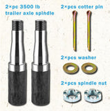 Trailer Idler Hub Kit 5 on 4.5'' Bolt Fits #84 Spindle 3,500 lb Axle Durable Round Hub Assembly