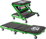 2-in-1 Mechanic Creeper and Seat with 300 Lbs Capacity and Swivel Casters