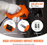 5-Ton Electric Car Jack with Impact Wrench and Built-in Air Pump