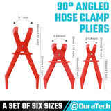 6-Piece Hose Clamp Set for Fuel, Gas, Brake & Radiator Line Repair