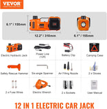 5-Ton Electric Car Jack with Impact Wrench and Built-in Air Pump
