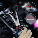 60° Bend Electrical Disconnect Pliers for Automotive Fuel Line and Connector Repair