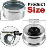 Trailer Bearing Dust Cap 2.72in Trailer Axle Dust Cap with 8 Rubber Plugs Heavy Duty Grease Covers Bolt Metal Trailer Hub Dust Caps Replacement for Most 7000-8000lbs Axles Dexter Trailer Camper RV…