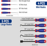 9-Piece Precision Pick & Hook Set for Automotive & Electronic Repairs