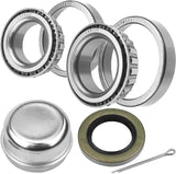 JADODE Trailer Axle Hub Bearings Kits L44649/10 L68149/11 Seal 10-19（171255TB）3500 Lbs Trailer Axle Straight Spindles with Grease Seals Dust Cover and Cotter Pin Trailer Wheel Hub Bearing Kits 2pc