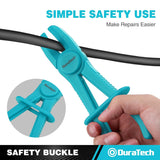 6-piece hose clamp set for flexible hoses, fuel, brake, gas, radiator line repair, anti-slip handles, heat-resistant nylon.