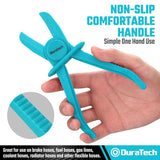 6-piece hose clamp set for flexible hoses, fuel, brake, gas, radiator line repair, anti-slip handles, heat-resistant nylon.