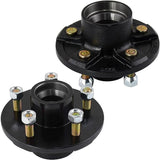 JADODE Trailer Idler Hub Kits 5 on 4.5" for 3500 lbs Axle Heavy Duty 5 Lug Bolt Trailer Wheel Hub with 1/2"-20 Thread L68149/L44649 Trailer Hub Kits - 22017K Set of 2
