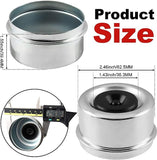 Trailer Bearing Dust Cap 2.44 in Trailer Axle Dust Cap with 8 Rubber Plugs Heavy Duty Grease Covers Bolt Metal Trailer Hub Dust Caps Replacement for Most 5200-6000lbs Trailer Dexter Trailer Camper RV…