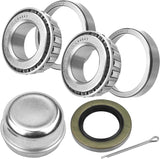 JADODE Trailer Axle Hub Bearings Kits L44643 L44610 with 12192TB Grease Seals, Dust Cover and Cotter Pin Trailer Wheel Hub Bearing Kits Set of 2