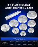 10-piece Bearing Press Kit with seal driver and 9 bearing adapters for easy installation of bearings and seals